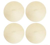 4 tovagliette rotonde in PVC con elegante design circolare, isolamento termico per l'uso quotidiano in sale da pranzo e caffetterie (oro)