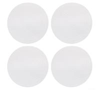 4 tovagliette rotonde in PVC con elegante design circolare, isolamento termico per l'uso quotidiano in sale da pranzo e caffetterie (bianco)