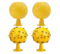 4 trappole adesive gialle da 3, 2 x 3, 2 pollici per moscerini delle piante, trappole per mosche della frutta adesive forti per interni, palla cattura mosche sicura per cucina, negozio di frutta