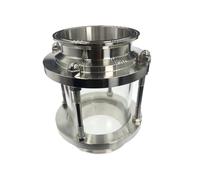 4" Tri Clamp Flow Sight Glass Diopter Fit 102mm*119mm Pipe OD SUS 304 Stainless Steel Fitting