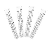 4 tubi di ricambio per pluviometro: misuratore di pioggia trasparente per