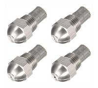 4 ugelli nebulizzatori in acciaio inox 304, punta a spruzzo fine per umidificazione e raffreddamento, riduzione della temperatura ambientale (orifizio 0,6 mm + filettatura 1/4")