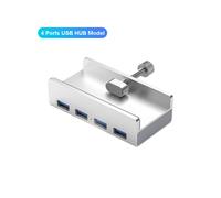 (4 USB) HUB USB 3.0 tipo clip 6-IN-1 con alimentatore Adattatore splitter USB 3.0 Multi splitter 5G