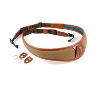 4 V design ala fatto a mano in pelle e tela camera strap W/Metal Ring Fit Kit, nero/nero (2ALLRCV0909)