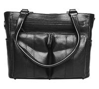 4 V Design Fede - Borsa Tote per fotocamera in pelle, Tacchetti per qualsiasi macchina fotografica, colore: nero