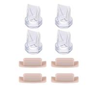 4 valvole di ricambio e 4 tappi per beccuccio per tiralatte indossabile Eufy E10/S1/S1 Pro, valvole a becco d'anatra in morbido silicone senza BPA Kit di accessori di ricambio