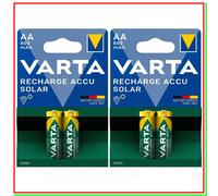 4 VARTA Ricaricabili AA STILO Pile Batterie HR6 DC1500 NiMH 1,2v SOLAR Cicliche