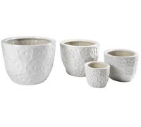 4 VASI CACHEPOT CERAMICA MODERNO CLASSICO VINTAGE VASO MARGHERITE 30/23/17/10 cm