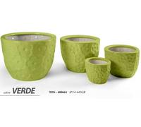 4 VASI CACHEPOT CERAMICA PORTA PIANTA MODERNO CLASSICO MARGHERITE 30/23/17/10 cm