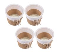 4 vasi in intrecciata simulata, contenitori per piante semplici