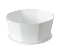 4 vasi rotondi in plastica per piante grasse con drenaggio, per giardinaggio creativo e decorazione della casa (grande)