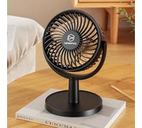 4 velocità piccolo ventilatore da scrivania con forte flusso d'aria, portatile mini ventilatore USB, silenzioso, rotazione a 310 gradi, facile da pulire, leggero, 4 pollici, per camera da letto