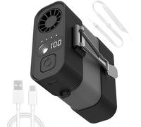 4 Velocità Ventola Regolabile con Clip Vita, Ventilatore Collo Appendere USB Ricaricabile, Ventaglio Indossabile Portatile Personale, Ventola Raffreddamento per All'aperto, Campeggio, Lavorare (Nero)