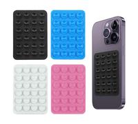 4 Ventosa per Telefono, Ventosa Cellulare in Silicone, Ventose Universali per Smartphone, Supporto Auto Bagno Cucina, Ultraaderente Senza Residui, Accessori Telefono, Nero + Blu + Bianco + Rosa