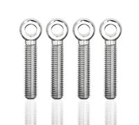 4 viti ad occhiello, in acciaio inox, 4 diverse misure, occhielli a vite, bullone girevole, bullone a occhio di pesce, vite oculare, dado di sollevamento in acciaio inox 304, per la produzione di