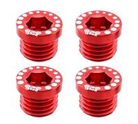 4 viti per montaggio freno a V, M10 1 25, per protezione dalla polvere in mountain bike (rosso)