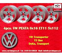 4 Volkswagen Bus Bully Transporter DoKa T3 T4 Penta Design Felgen 8x16 mit