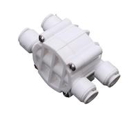 4 Way 1/4 Inch Port Auto Shut-Off Valve With Quick-Connect Fittings For RO Reverse Osmosis Water Filter System - Durable