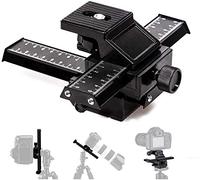 4 Way Macro di messa a fuoco della guida di scorrimento per primo piano di ripresa per Canon Sony Pentax Olympus Nikon Samsung e altri fotocamera digitale con 1/4" foro per vite