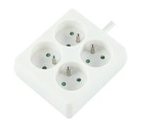 4-WAY POWER STRIP: WHITE - - 16A - 1.5M CABLE - CARRE - Warranty: 24M NEW