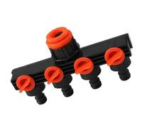 4 Way Water Dispenser with Car Wash Hose Connector, Quick Connect ABS Plastic Fitting for Water Pipe with Inline Design Improves Flow Efficiency and Leak Resistance(A)