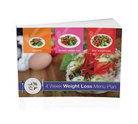 4-Week Weight Loss Menu Plan - complete portion plans with calorie controlled recipes and pictures for weightloss for men, women and bariatric needs