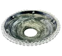 4 X 0,4" Applique BOBECHE Bordo Perline 1" Foro 7 Pin Connettore Argento Nero