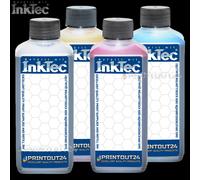4 x 1 L Litro Ciss Cfs per HP 10 11 12 13 82 88 15 78 XL Inchiostro Dye Pigmento