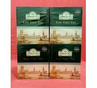 10 x 100 Bustine Tè Nero Earl Grigio Ahmad Tea London senza Residui
