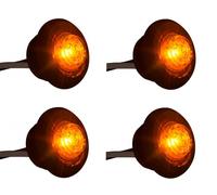 4 X 12/24V LED Flush Mount Arancio Marker Lights Per Roll Bull Bar Track SUV 4X4