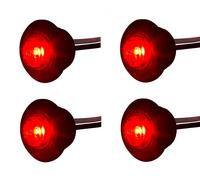 4 X 12/24V LED Flush Mount Red Marker Lights Per Roll Bull Bar Caravans SUVs Car