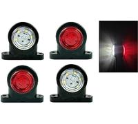 4 x 12 LED Luci di Posizione Laterali Indicatore Ingombro Rosso Bianca Camion Rimorchio Furgoni 12v 24v