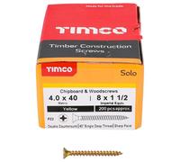 4 X 40mm Pozidriv Doppio Svasate Zyp Solo Truciolare & Viti Legno 200 Confezione