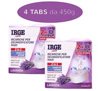 4 x 450g Tab Ricarica Universale Deumidificatori Assorbi Umidità INODORE LAVANDA
