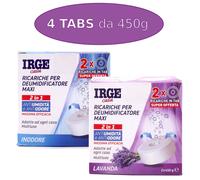 4 x 450g Tab Ricarica Universale Deumidificatori Assorbi Umidità INODORE LAVANDA
