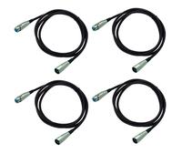 4 x 5 m XLR cavo microfono cavo simmetrico microcavo spina femmina accoppiame...