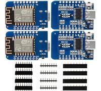 4 x 5v D1 5v ESP8266 Mini Board NodeMCU WiFi ESP8266-12F CH340G WLAN Type C Module 4MBit Flash Memory (CH340-typeC)