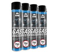 4 X AAB SPRAY ARIA COMPRESSA 750ml PULIZIA AIR DUSTER PURIFICATORE ARIA COMPR...