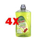4 X ACTIFF Detergente per Pavimenti 1 Litro Freschezza Limone