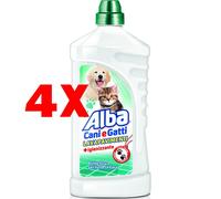 4 X ALBA 1 Litro Lavapavimenti e Igienizzante per Cani e Gatti