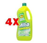 4 X ALBA Ammoniaca Igienizzante Profumata 2 Litri per Pulizie