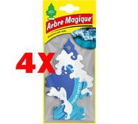 4 X ARBREMAGIQUE Classic Profumo per Auto Fresh Water 1 Pezzo