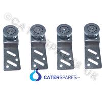 4 X Armadio Caldo Anteriore Angolo Porta Scorrevole Corridore Cuscinetto Gancio