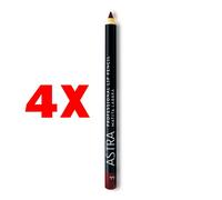 4 X ASTRA Matita Labbra Professionale 44 Brick Kick Make Up