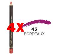 4 X ASTRA Matita Labbra Professionale Bordeaux 43 - Make Up
