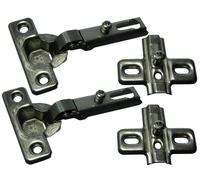 4 X Avvitare Mini Nascosto Credenza Cerniere 95 Gradi con Viti BZP Onestopd