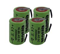 4 X Batteria ricaricabile NiMh 4/5 SC 1,2V 2000mAh 22x33mm subC a saldare linguette per pacchi batteria