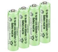 4 x Batterie Ricaricabili AAA NiMH 1,2V 600mAh Pile ricaricabili