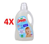 4 X Bio Presto Baby Detersivo Bucato A Mano E Lavatrice Liquido Capi Delicati D