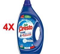 4 X Bio Presto Detersivo Liquido Bucato Lavatrice Classico - Formula Total 4+1